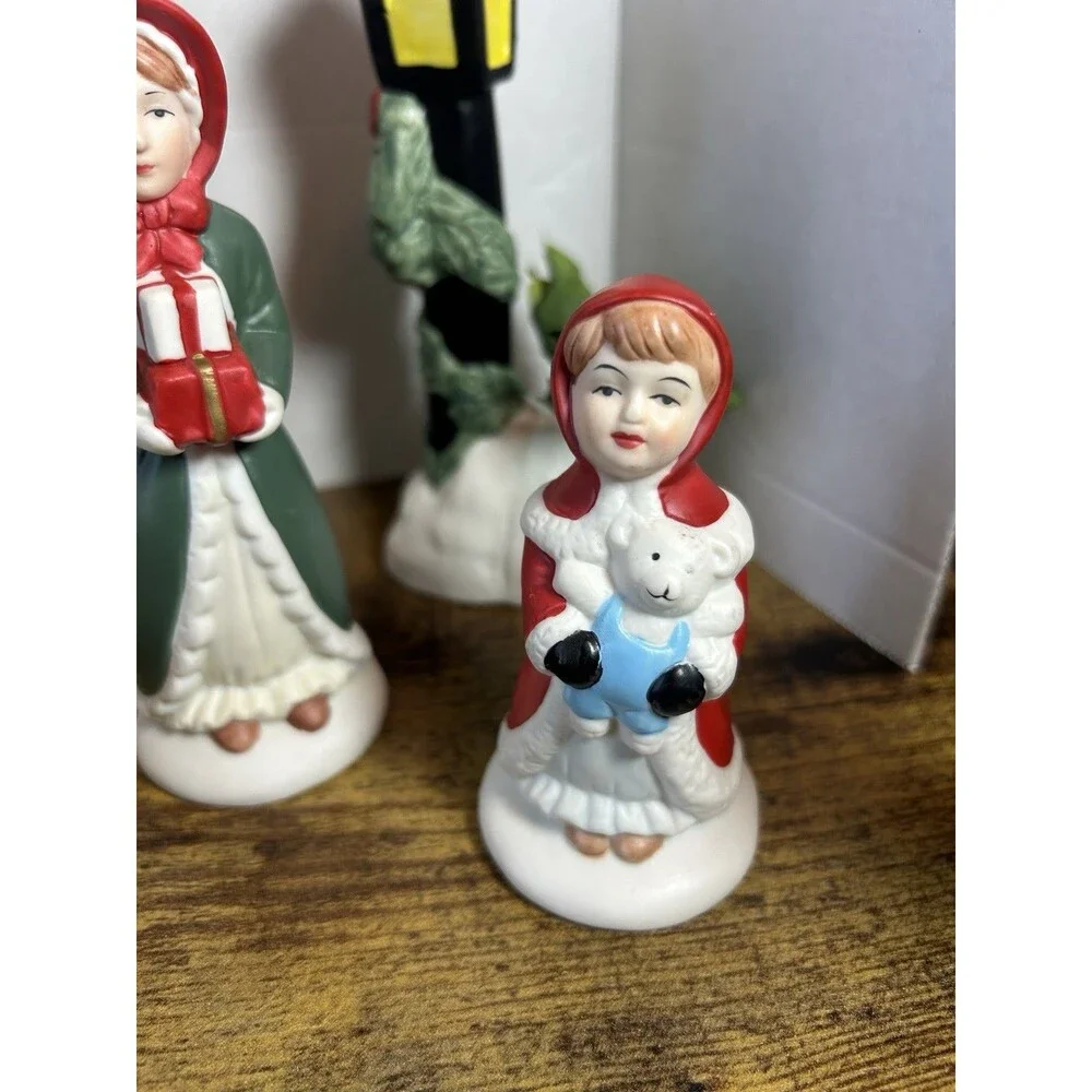 Vintage Christmas Carolers  Ceramic Vintage figures  Village Made In Philippines